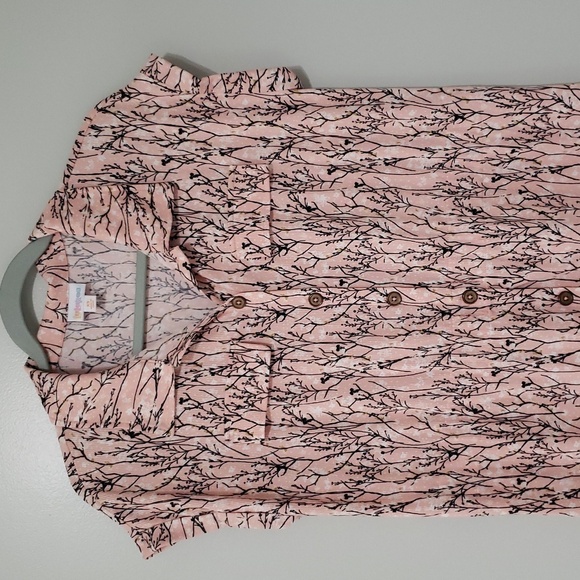 LuLaRoe Midi Floral Dress XS Pink Soft Chore Cottage Minimalist * Missing Belt - Picture 14 of 16